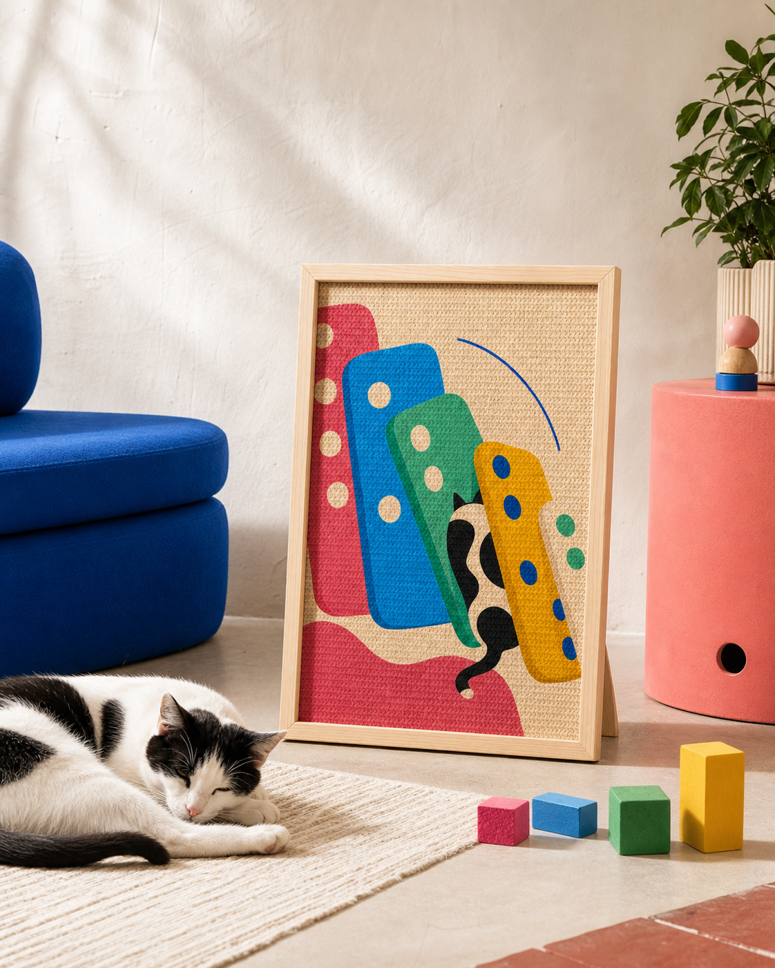 Domino Nap Framed Cat Scratcher