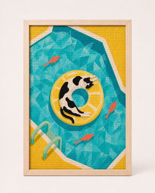 Lemon Pool Framed Cat Scratcher