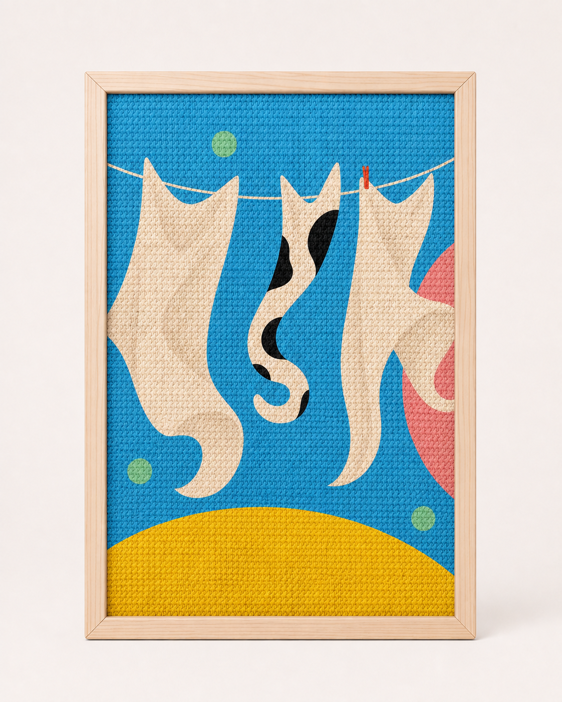Sky Laundry Framed Cat Scratcher