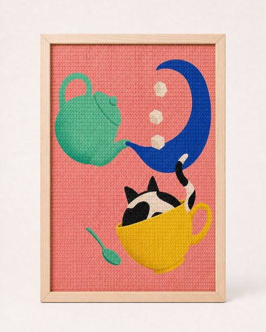 Tea for the Moon Framed Cat Scratcher