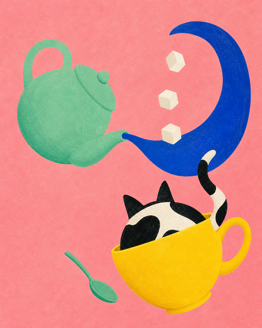 Tea for the Moon Framed Cat Scratcher